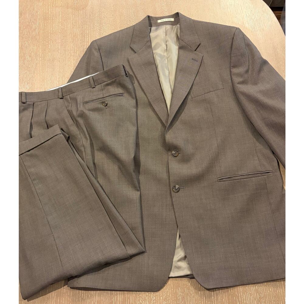 Vintage Lauren Ralph Lauren 44L 2pc Suit 38X30 100% Woolmark Jacket Blazer Pants